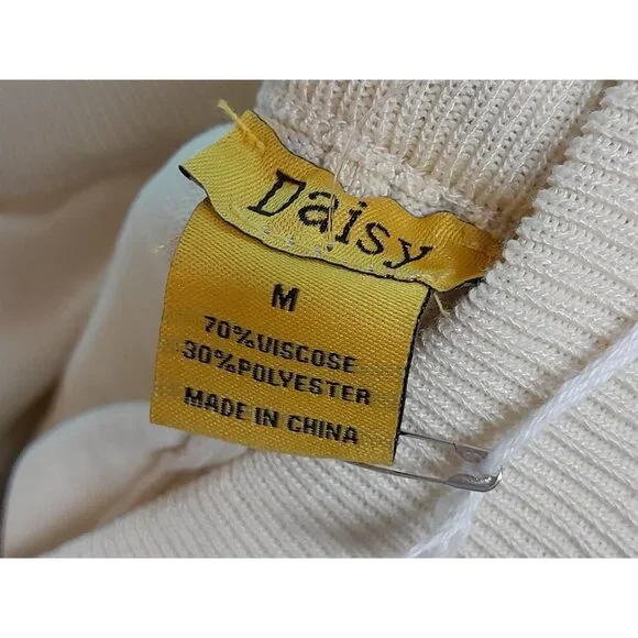 New Womens Size Medium Pleated Academia Preppy Knit Mini Tennis Skirt Beige - Picture 6 of 8